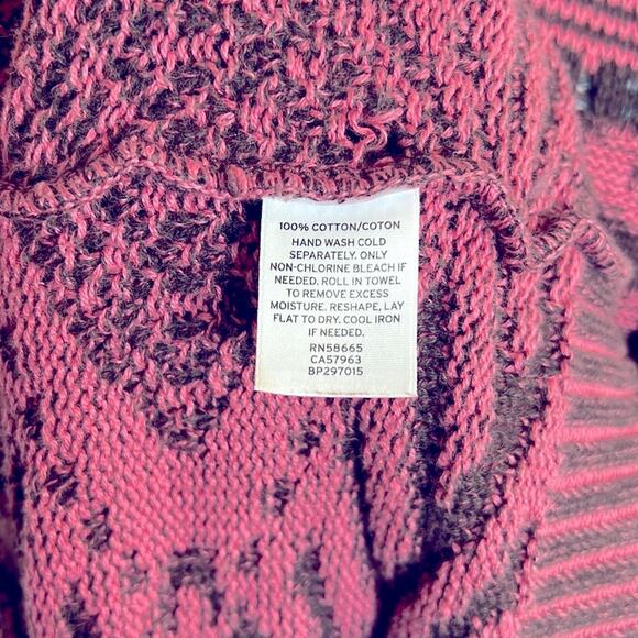BP Nordstrom Pink & Brown Knit Cardigan Sweater Size Large - Picture 10 of 11